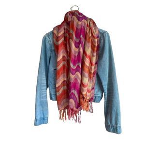 Vintage Chevron Print Pashmina - Bid Now = Discounted Shipping